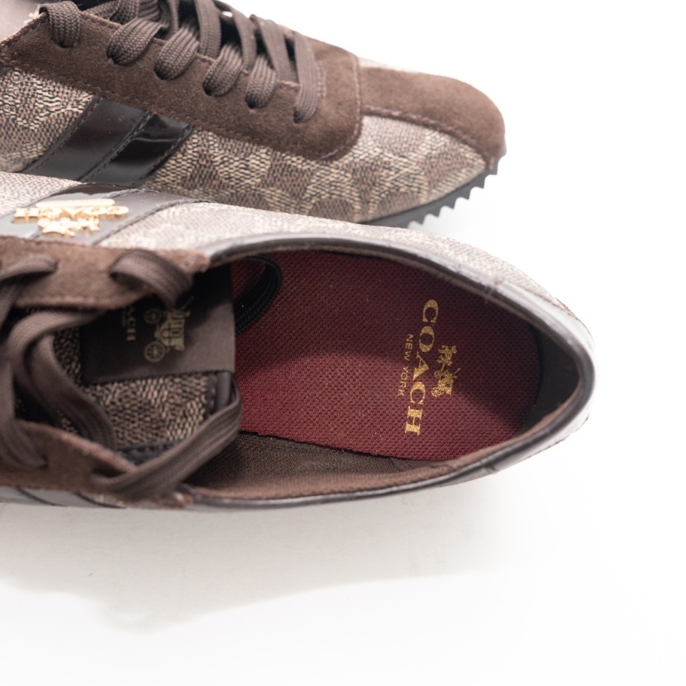 Coach. Ivy Leather Logo‎ Sneakers. - Picture 12 of 14
